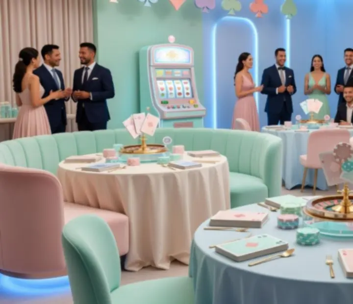 Scenografia eventu w stylu casino przygotowana przez agencję Henryk Grzybowski hg::code
